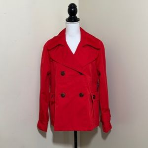 NWT Izod || Woman’s Red Trench coat size Large